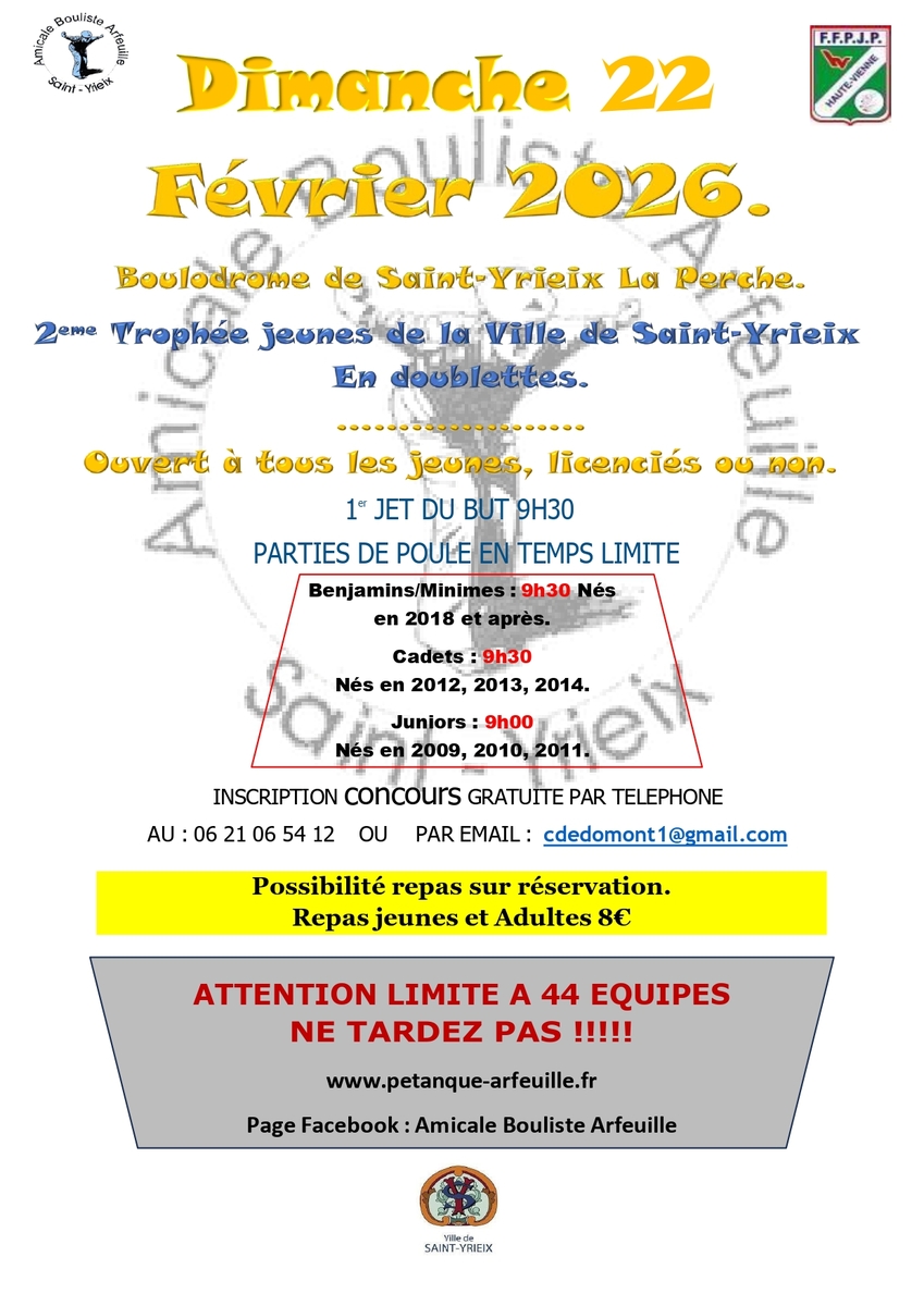 2ème trophée jeunes de la ville.