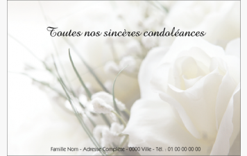 condoléances