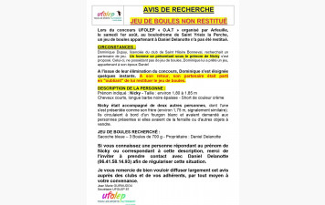 avis de recherche